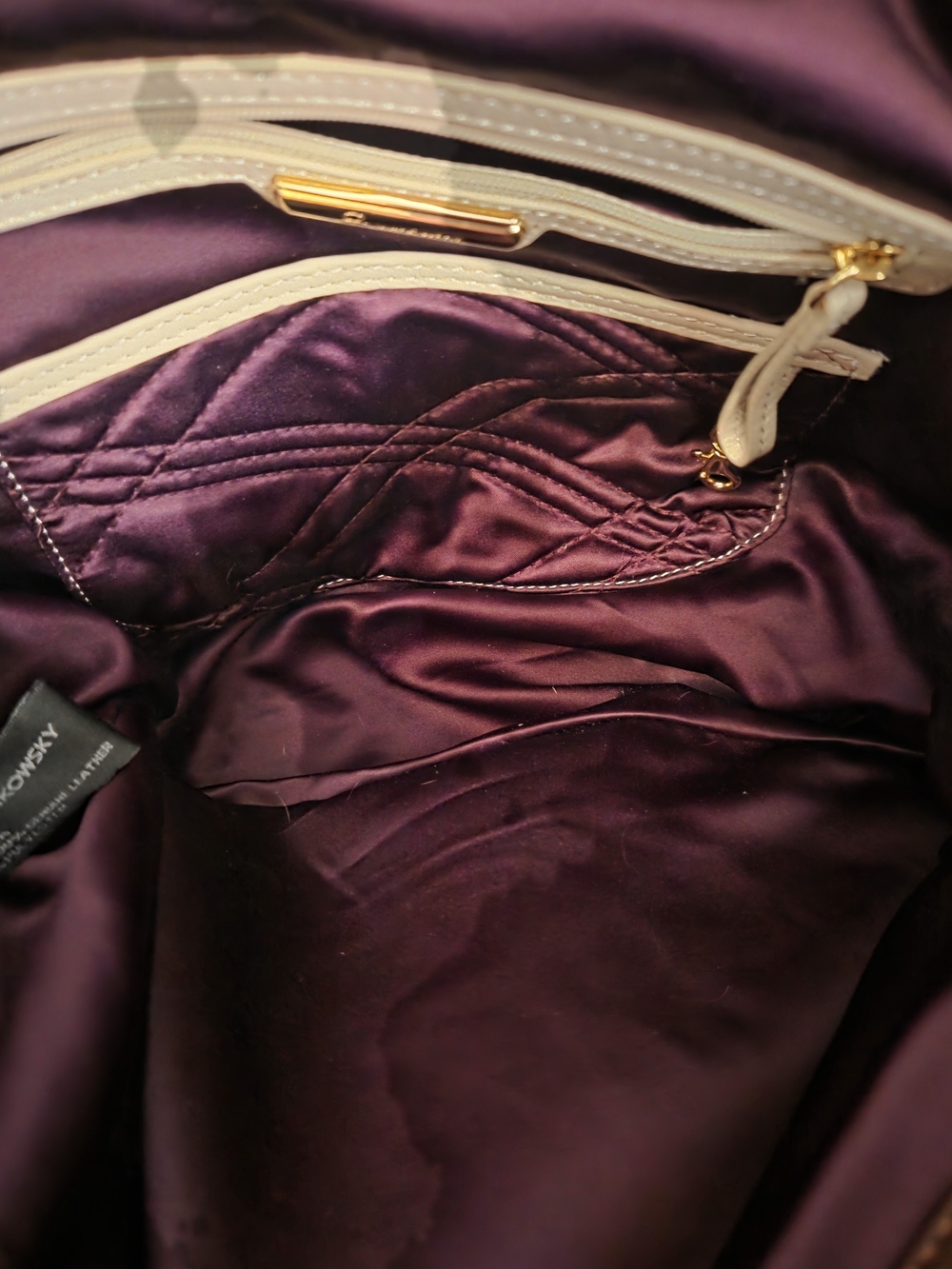B. Makowsky Burgundy Leather Tote Bag MSRP $298 - Picture 12 of 15